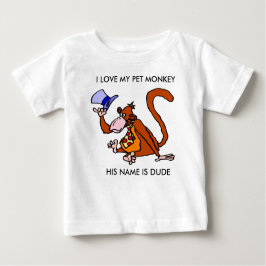 ペット猿の幼児のTシャツ ベビーTシャツ