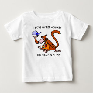 ペット猿の幼児のTシャツ ベビーTシャツ