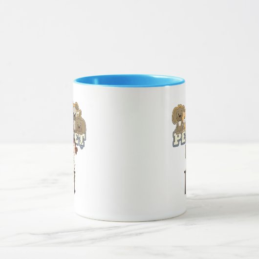 ペット獣医のブルネットの女性のTシャツおよびギフト マグカップ (中央)