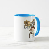 ペット獣医のブルネットの女性のTシャツおよびギフト マグカップ (正面右)