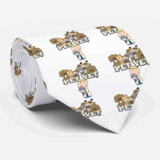 ペット獣医のブロンドの男性のTシャツおよびギフト ネクタイ (ロール)