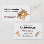 ペット獣医のペットの世話の名刺 名刺 (正面/裏面)