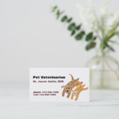 ペット獣医のペットの世話の名刺 名刺 (スタンド正面)