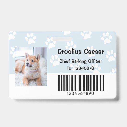 ペット獣医気に者の写真カスタム従業員 バッジ (表面)