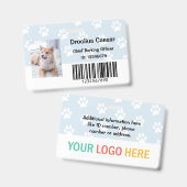 ペット獣医気に者の写真カスタム従業員 バッジ (表裏)