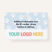 ペット獣医気に者の写真カスタム従業員 バッジ (裏面)