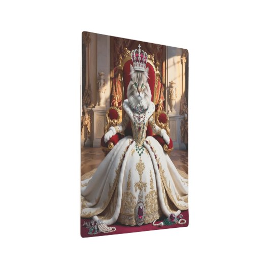 ペット王室のクイーンポートレート – ラグジュアリーデジタルアート メタルプリント (3/4)