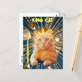ペット王室のトリマー用キングおもしろいキャット ポストカード