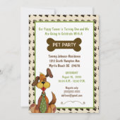 ペット生誕祭パーティーへの招待 招待状 (正面)