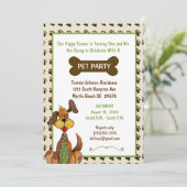 ペット生誕祭パーティーへの招待 招待状 (スタンド正面)