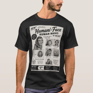 ペット用の人間マスク 偽物広告Tシャツ Tシャツ