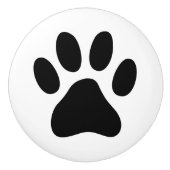 ペット用の犬の足のプリントドアと引き出しプルノブ セラミックノブ (正面)