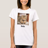ペット用の猫写真Tシャツ Tシャツ (正面)