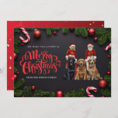 ペット用クリスマスグリーティングカード愛犬家 シーズンカード (正面/裏面)