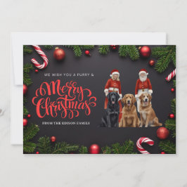 ペット用クリスマスグリーティングカード愛犬家 シーズンカード