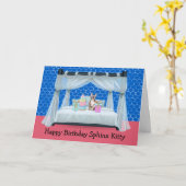 ペット用スフィンクス猫誕生日カード カード (黄色い花)