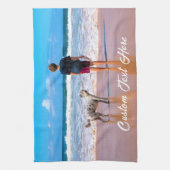 ペット用フォトキッチンタオルカスタム文字 キッチンタオル (縦)