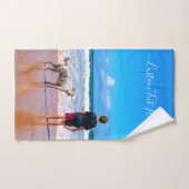 ペット用フォトバスタオルカスタムズ文字名 バスタオルセット (ハンドタオル)