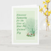 ペット用モルモットの損失に対するペットの同情心カード カード (黄色い花)