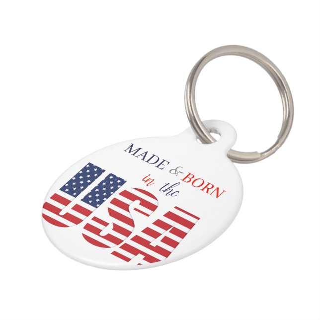 ペット用名札 – 製生まれ品および米国 ペット　ネームタグ (側面)