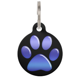 ペット用名札- Candy Bluesポープリント ペット　ネームタグ