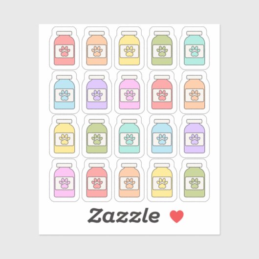 ペット用投薬Rx処方箋リマインダープランナー シール (シート)