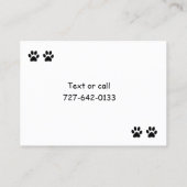 ペット用着座名刺 名刺 (裏面)