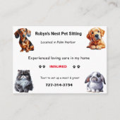 ペット用着座名刺 名刺 (正面)