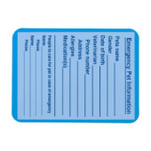 ペット用緊急情報磁石 マグネット (横)