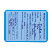 ペット用緊急情報磁石 マグネット (横)