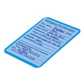 ペット用緊急情報磁石 マグネット (左側)