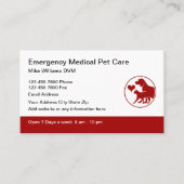 ペット用緊急気に事業用カード 名刺 (正面)