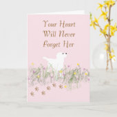 ペット用雌犬の同情証 カード (黄色い花)