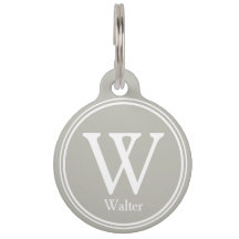 ペット用IDカスタムネームタグ - グレー