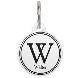 ペット用IDカスタムネームタグ - 白 ペット　ネームタグ