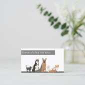 ペット着地犬猫訓練グルーミング保育園 名刺 (スタンド正面)