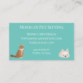 ペット着地犬猫訓練グルーミング保育園 名刺 (裏面)