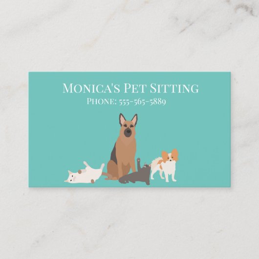 ペット着地犬猫訓練グルーミング保育園 名刺 (正面)