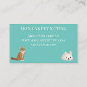 ペット着地犬猫訓練グルーミング保育園 名刺 (裏面)