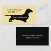 ペット着席のドッグウォーカーの名刺 名刺 (正面/裏面)