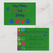 ペット着席のペットの世話のテーマの名刺 名刺 (正面/裏面)