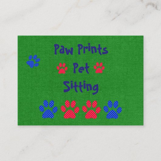 ペット着席のペットの世話のテーマの名刺 名刺 (正面)