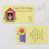 ペット着席の名刺 コーリングカード (正面/裏面)