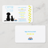 ペット着席サービス名刺 名刺 (正面/裏面)