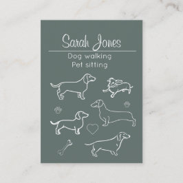 ペット着席ドッグ歩くシッター犬猫 名刺
