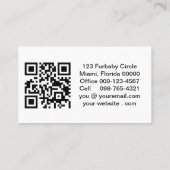 ペット着座写真ミニマリストポー 名刺 (裏面)