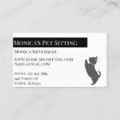 ペット着座犬訓練グルーミング保育園 名刺 (裏面)