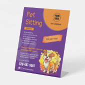 ペット着座編集可能ペデスタルサイン 台座サイン (正面)