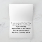 ペット石の挨拶状 カード (内部)