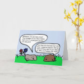 ペット石の挨拶状 カード (黄色い花)